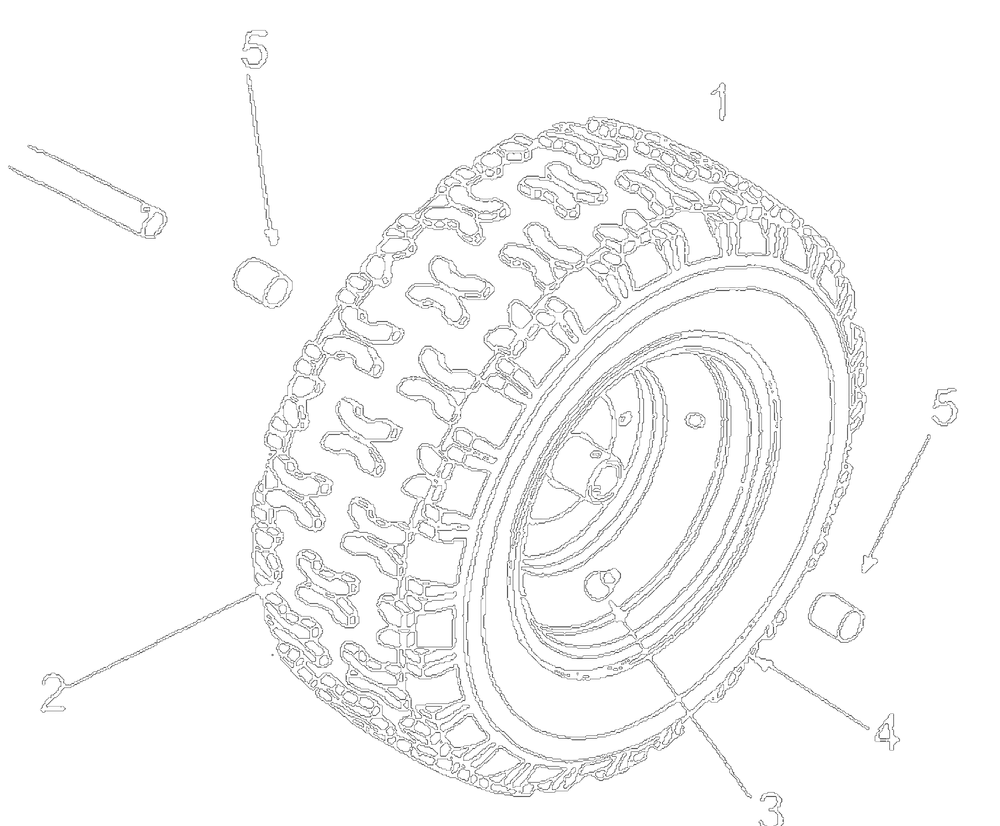 Wheel Assemblies Diagram and Parts List for 31AE600E161 2001 Yard Machines Snow Blower